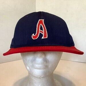 Vintage Atlanta Braves Hat 100% Nylon AJD Tag Made USA Snapback